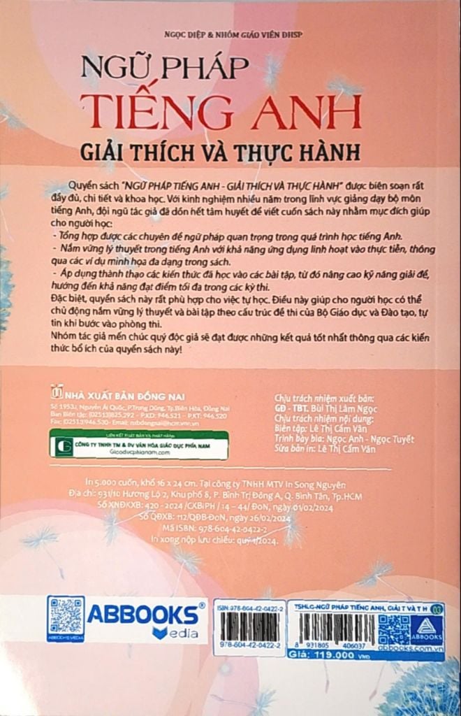 Sách - Tủ sách học là giỏi - Ngữ Pháp Tiếng Anh Giải thích và Thực hành ABBOOKS