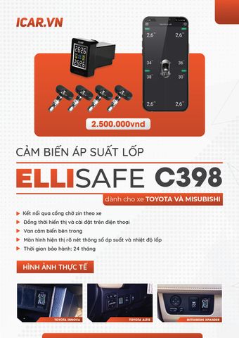 Cảm biến áp suất lốp lỗ chờ Toyota Icar C398