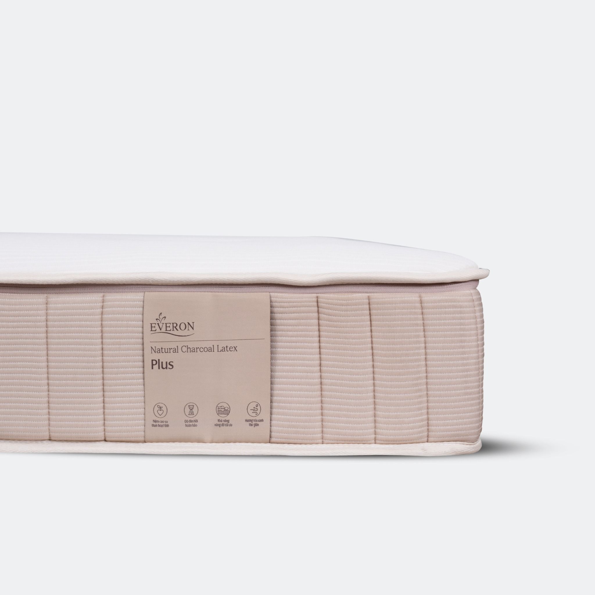Đệm cao su Natural Charcoal Latex Plus dày 19cm