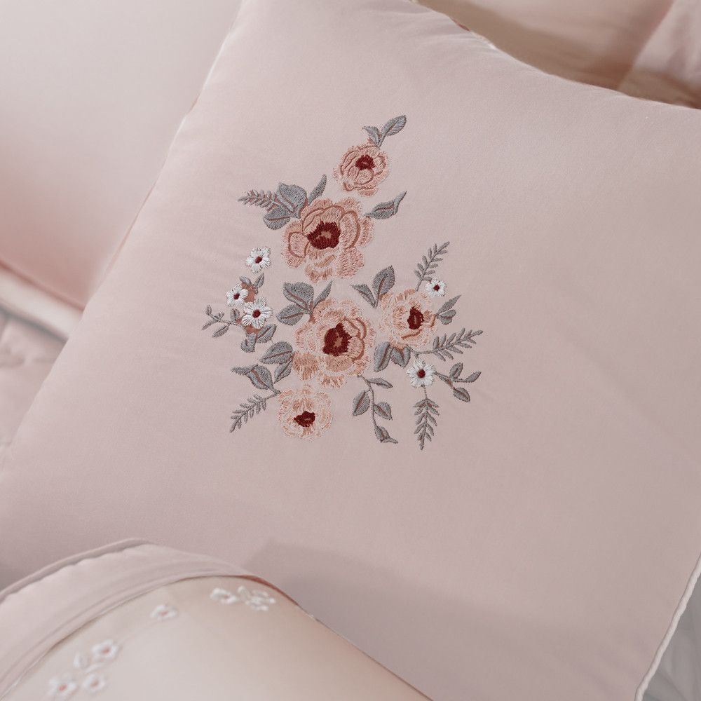 Vỏ gối Everon Tencel EST22034 Thêu hoa