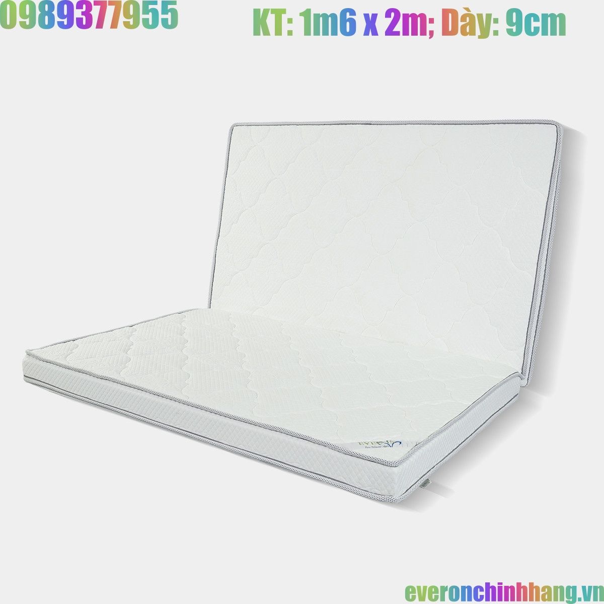 Everon 2023: Đệm bông ép 4.0, Kích thước 1m6 x 2m, Dày 9cm