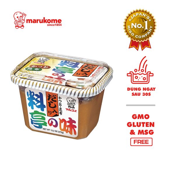 Hộp tương miso dashi truyền thống Marukome 375g