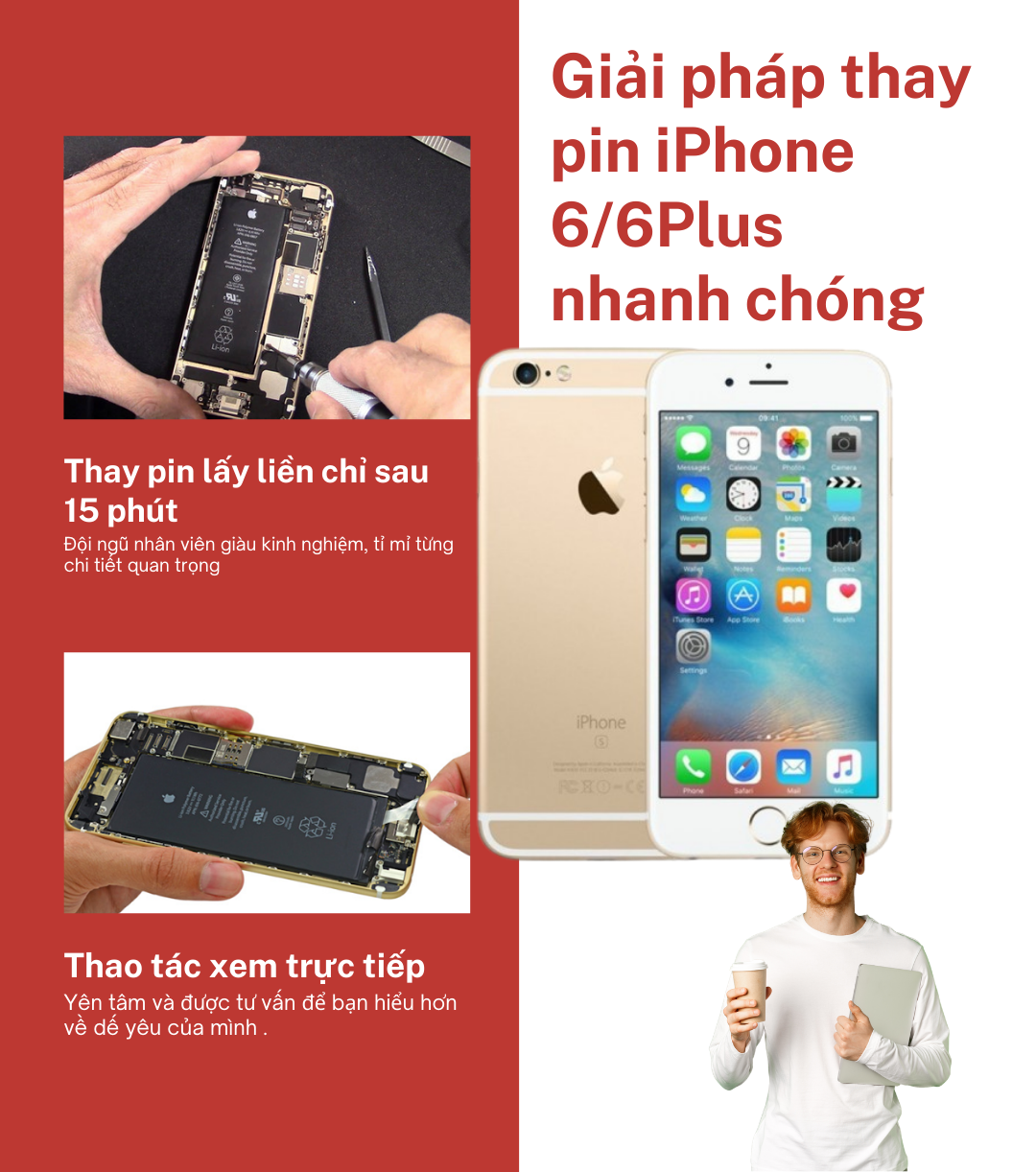  Thay pin iPhone 6 Plus 