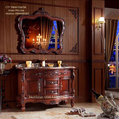  TỦ LAVABO GỖ TỰ NHIÊN 