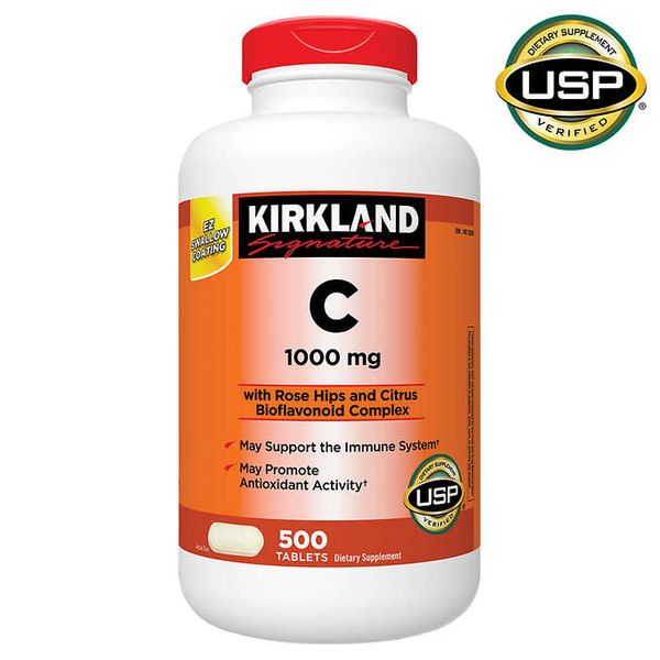  Viên Uống Bổ Sung Vitamin C 1000mg Kirkland 500 Viên_ Mỹ 