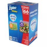  Túi Ziploc Đa Năng Slider Dây Khóa Kéo 2 Size 166 Cái 4 Hộp 