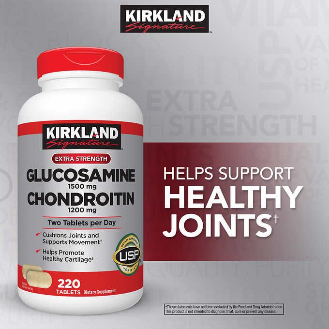  Viên uống bổ khớp Kirkland Glucosamine 1500mg & Chondroitin 1200mg_220Viên 