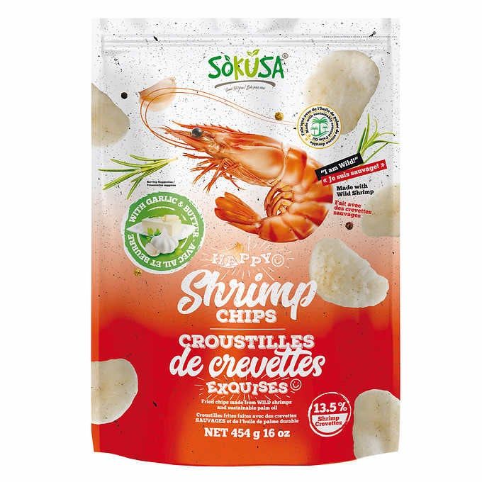  Bánh Snack Tôm Phô Mai Tỏi Happy Sokusa 454g_Mỹ 