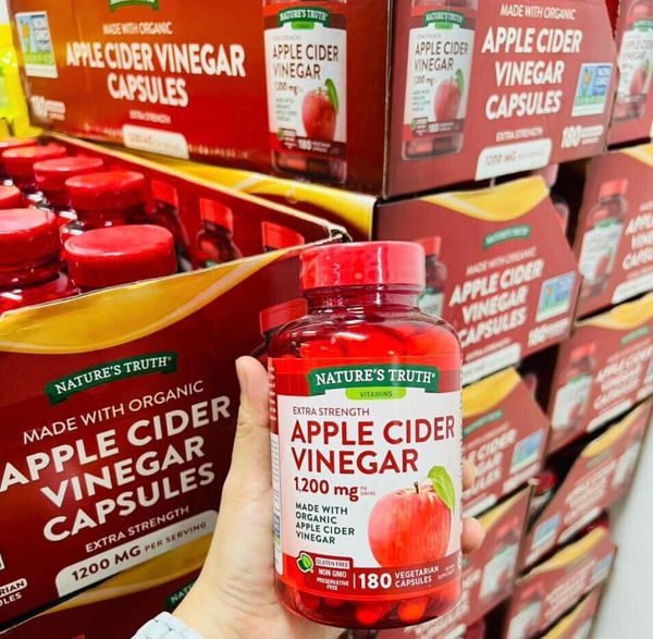  Viên Giảm Cân Extra Strength Apple Cinder Vinegar 1200mg (180v) 