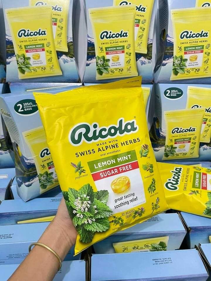  Kẹo ngậm trị ho Ricola Thảo Dược Sugar Free 105 viên 