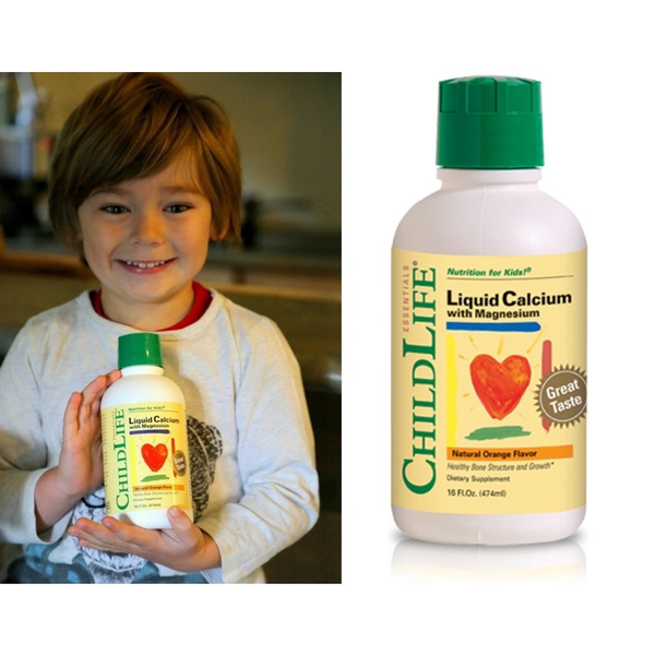  Siro bổ sung Canxi và Magiê cho trẻ em ChildLife Liquid Calcium and Magnesium 473ml 