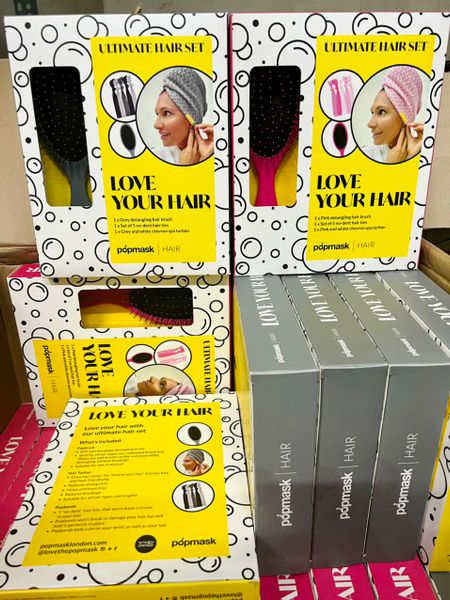  Set Ultimate Hair Detangling Brush, Hair Ties, and Hair Wrap 