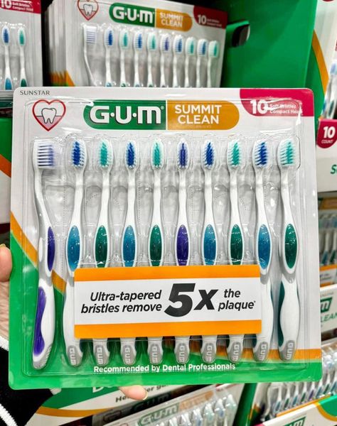  Set of 10 G.U.M SUMIT Toothbrushes - Imported from the USA 