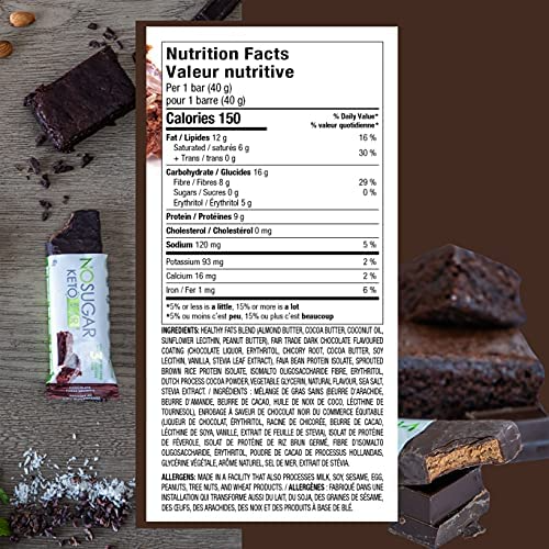  BÁNH ĂN KIÊNG - KHÔNG ĐƯỜNG Keto Bars NO SUGAR _ 8xBơ đậu phộng/4xSocola 