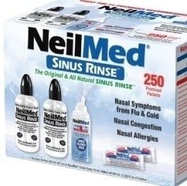  NEILMED SINUS RINSE KIT BỘ RỬA MŨI NEILMED SINUS RINSE 250 GÓI MUỐI (GỒM 2 BÌNH RỬA BẰNG NHỰA DUNG TÍCH 240ML + 250 GÓI MUỐI MỸ + 1 CHAI XỊT MŨI NEILMED 