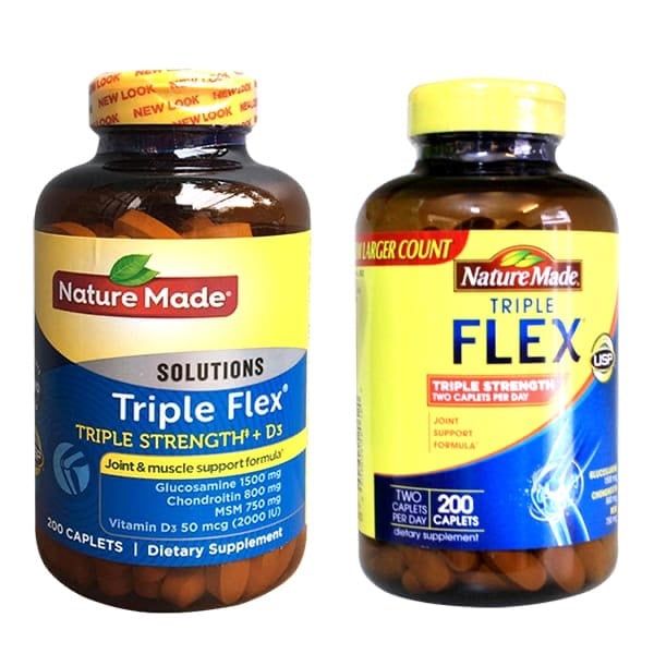  Viên Bổ Sung Glucoamin, Chondroitin Tốt Cho Xương Khớp - Nature Made Triple Flex 200 Viên 