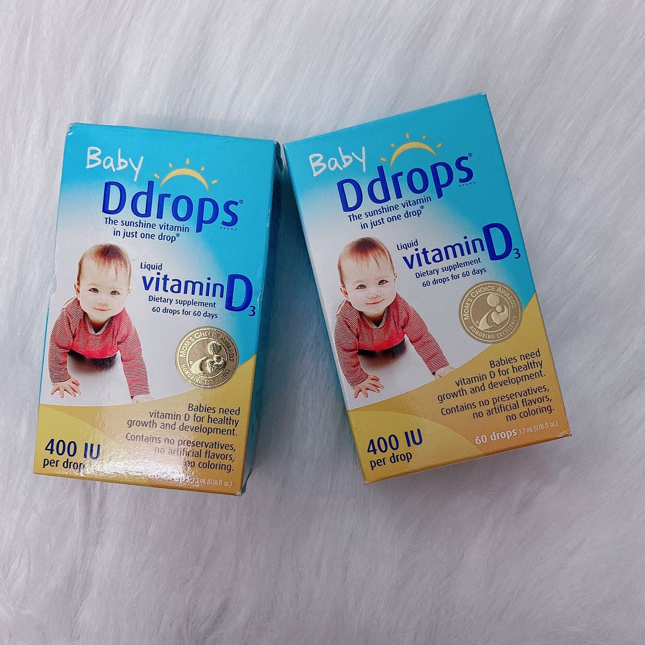  Baby Ddrops Vitamin D3 Cho Trẻ Sơ Sinh 60 Giọt 