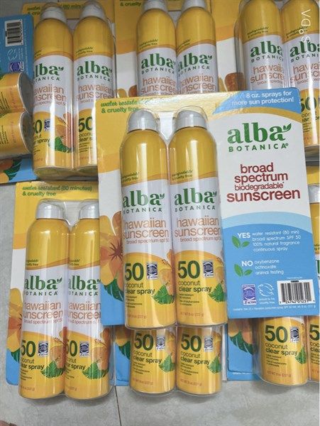  Xịt chống nắng Alba Botanica Hawaiian Sunscreen Coconut Clear Spray SPF50 đạt chuẩn FDA - EDS Hàng Mỹ (227g) 