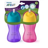  Set 2 Bình Uống Nước Khủng Long Có Quai Boy/Girl Philips Avent (12M+) 