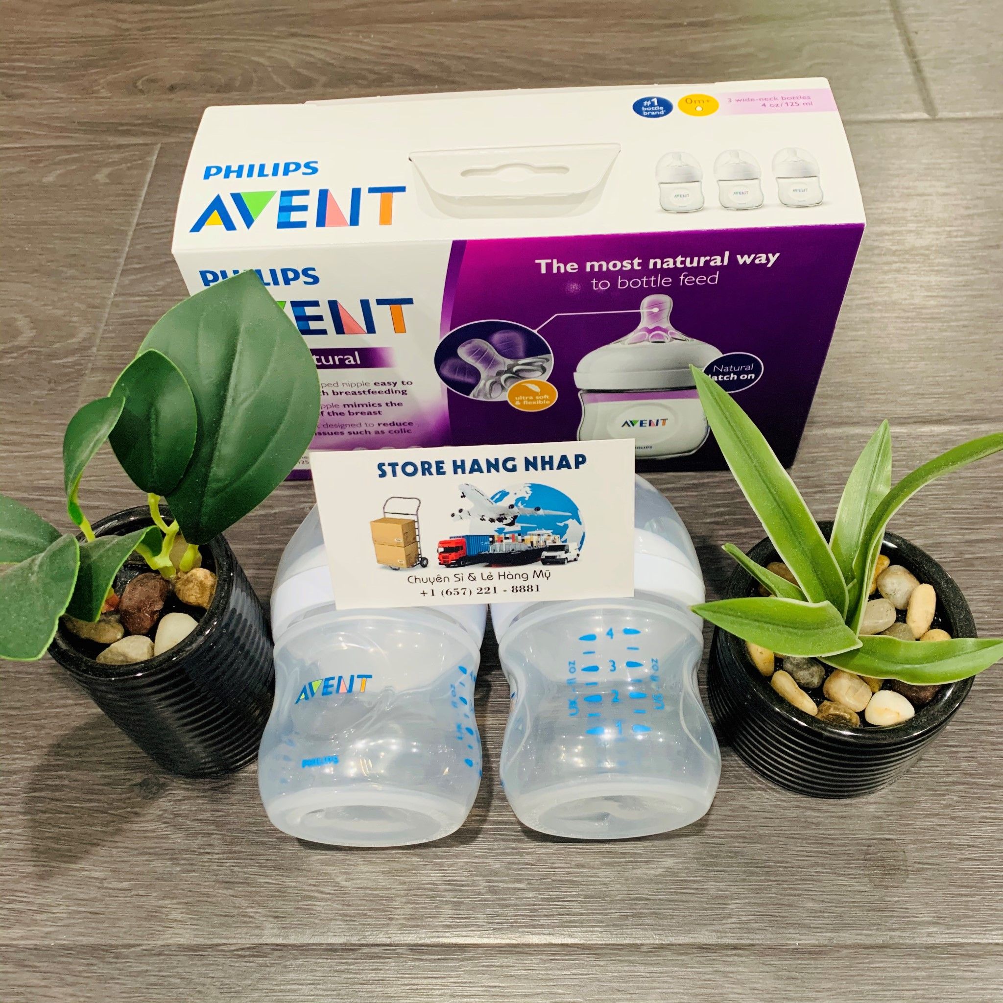  Set 3 Bình Sữa Philips Avent Mô Phỏng Tự Nhiên 4 Size (60ml - 125ml - 260ml - 330ml) 