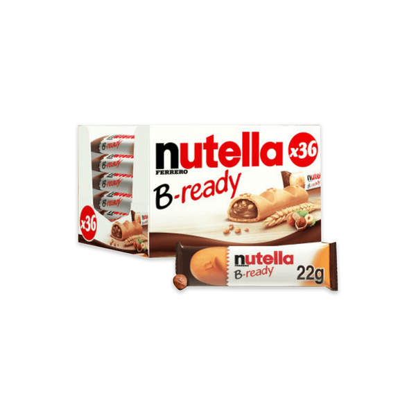  Bánh Xốp Socola Hạt Dẻ Nutella B-Ready Crispy Wafers hộp 36 Thanh (22g) 