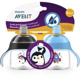  Set 2 Bình Tập Uống Philips Avent Hình Chim Cánh Cụt_200Ml (Trên 6 Tháng) 