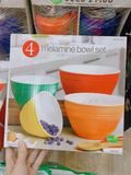 SET 4 TÔ MELAMIN BOWL SET WITH LIDS 