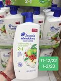  Dầu gội xả Head&Shoulders 2in1 Shampo & Conditioner Green Apple&Goji Berry - Dầu gội xả 2 in 1 hạnh nhân, nha đam Head & Shoulders Complete Scalp Care 1.18l 