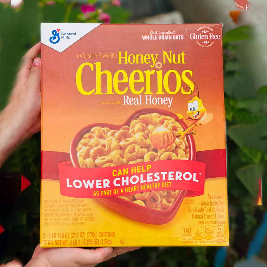  Bánh ngũ cốc yến mạch Cheerios Honey Nut Mỹ 779g (có mật ong) 