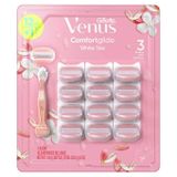  Set 1 Cây Và 12 Lưỡi Dao Cạo Nữ Venus Comfortglide Wite Tea 