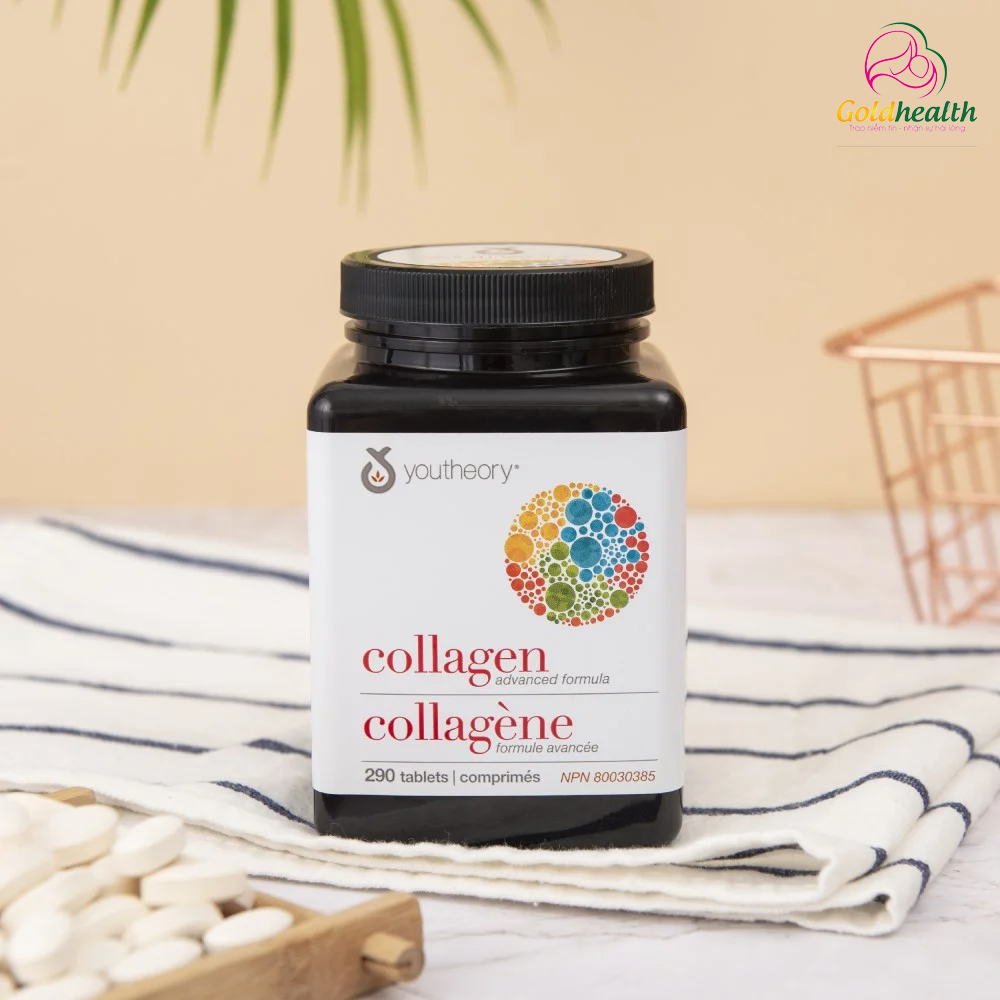  Collagen Youtheory Type 1 2 & 3 Mỹ - 290 viên - Chống Lão Hóa Da 