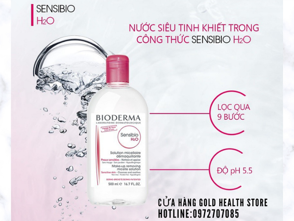  Set 2 Nước tẩy trang Bioderma Sensibio H2O 2x16.7 