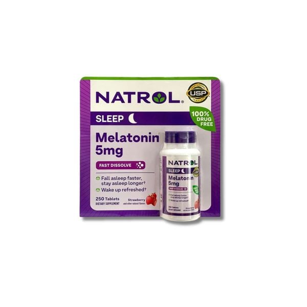  Viên ngậm giúp ngủ ngon Natrol Melatonin Sleep 5mg 250 viên 