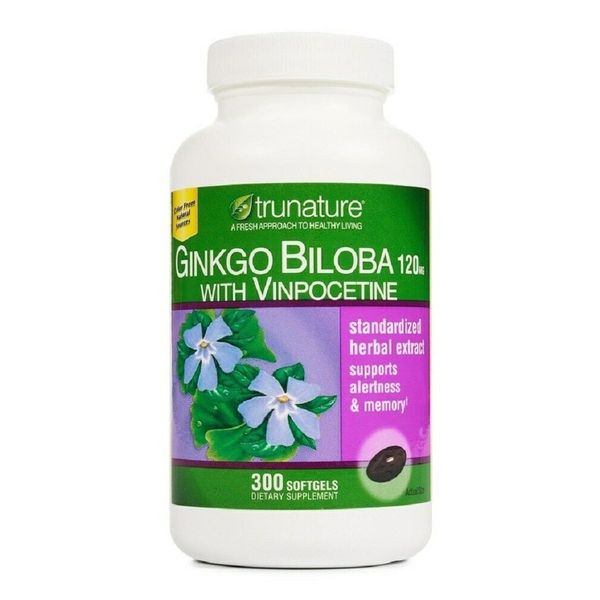  Ginkgo Biloba 120mg Trunature Tăng Cường Tuần Hoàn Não Của Mỹ 300 Viên 