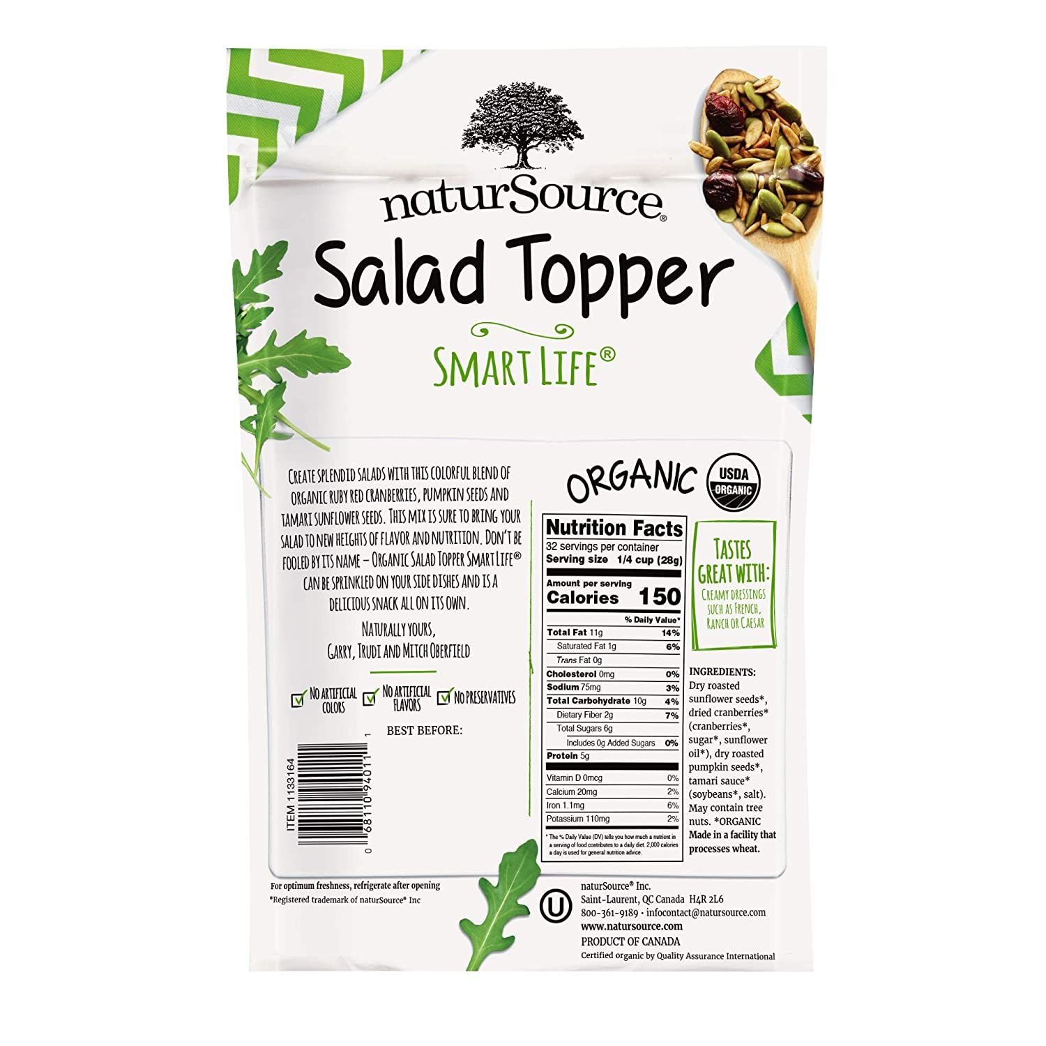 Hạt Hỗn Hợp Trộn Salad NaturSource Organic Salad Topper 907g_Mỹ 