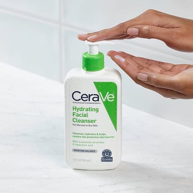  Sữa Rửa Mặt Cerave Cho Da Thường và Khô Hydroting Cleanser (xanh lá) 