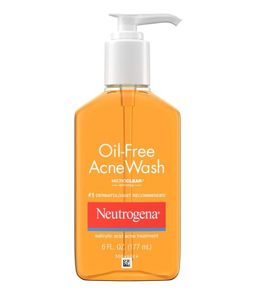  Sữa Rửa Mặt Trị Mụn Neutrogena Oil Free Acne Wash Màu Cam 177ML 