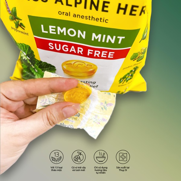  Kẹo ngậm trị ho Ricola Thảo Dược Sugar Free 105 viên 