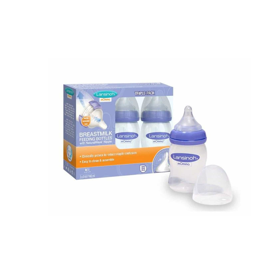  Set 3 Bình Sữa Lansinoh Breastmilk With NaturalWave Nipple 160ml & 240ml 