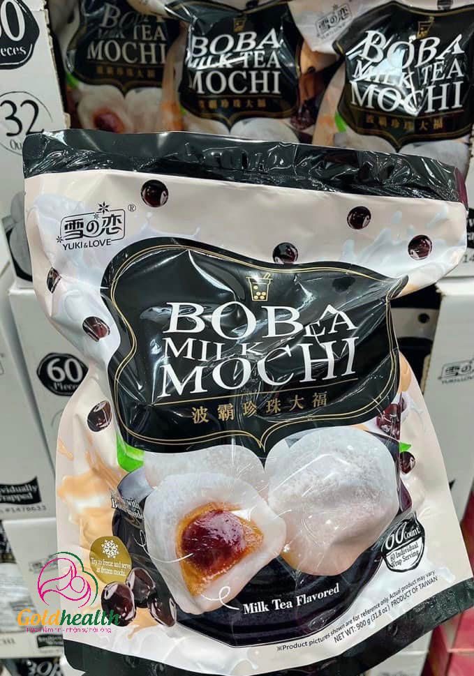  Bánh Mochi Trà Sữa Trân Châu Boba MilkTea Mochi 60 bánh 900g_Mỹ 