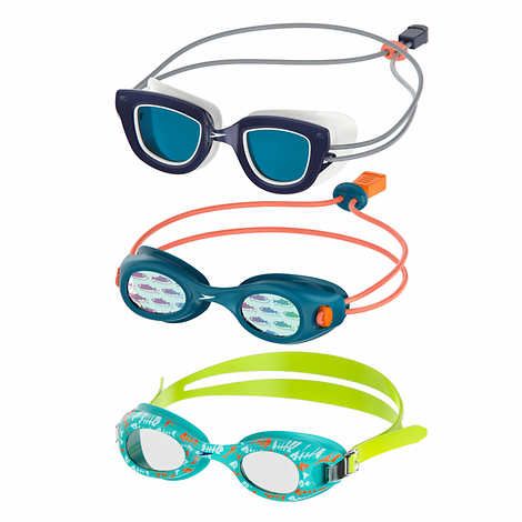  Set 3 Kính Bơi Trẻ Em Speedo Kids Goggles 3-8 Tuổi Chống Tia Cực Tím Bé Gái/Trai 