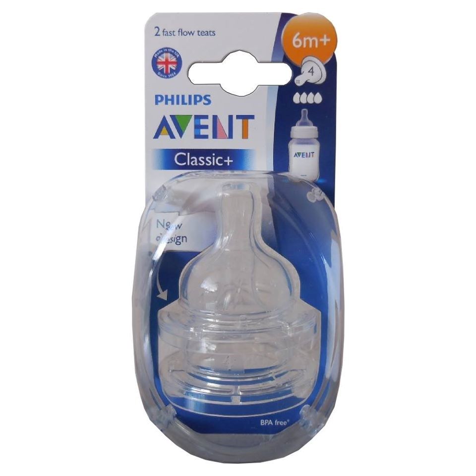  Núm Ty Thay Philips Avent Classic 4 Lỗ Và 1 Lỗ 