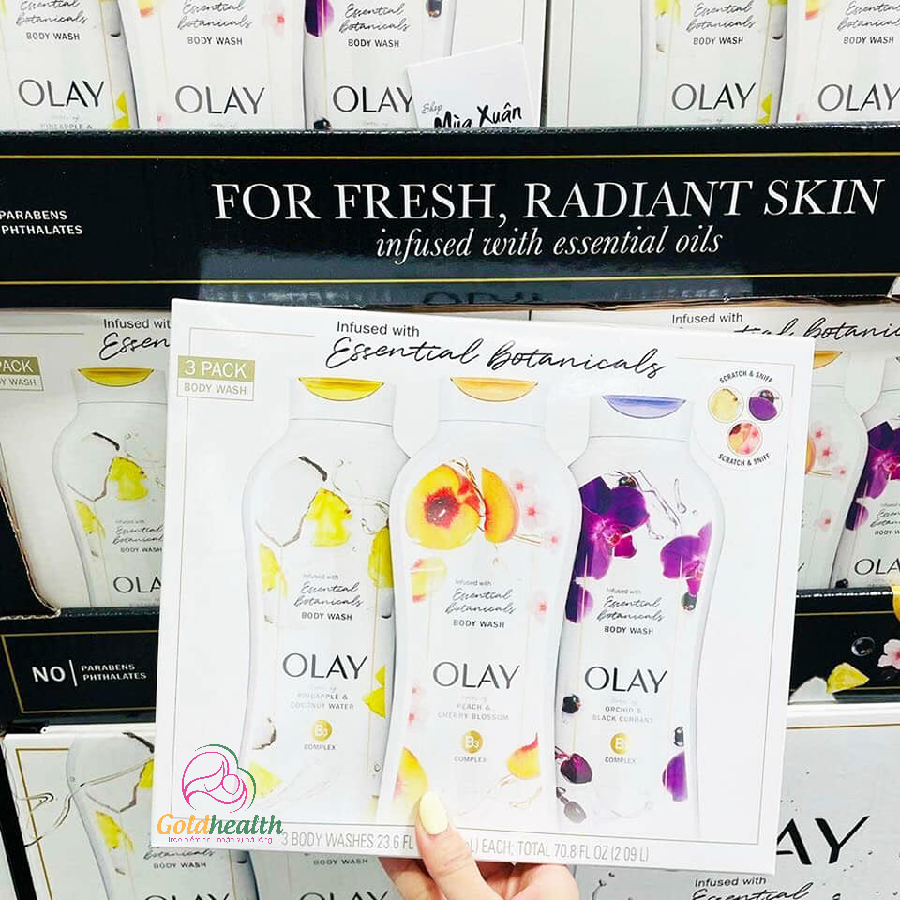  SET 3 Chai Sữa Tắm Olay Essential Botanicals Body Wash Mỹ 