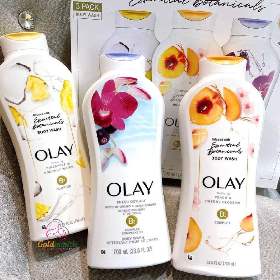  SET 3 Chai Sữa Tắm Olay Essential Botanicals Body Wash Mỹ 