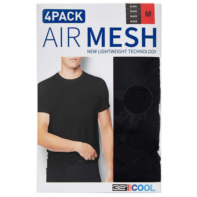  Set 4 Cái Thun Nam 32 Degree Cool Air Mesh Trắng/Đen 