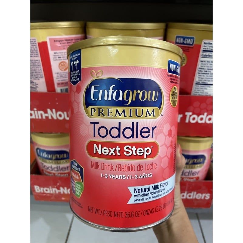  Sữa Bột Enfagrow Premium Toddler Next Step 3 Hương Tự Nhiên (Nắp Vàng) Cho Bé Từ 1-3 Tuổi - 1.04kg 