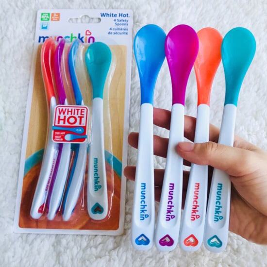  Set of 4 Munchkin Warm Glow Baby Spoons 