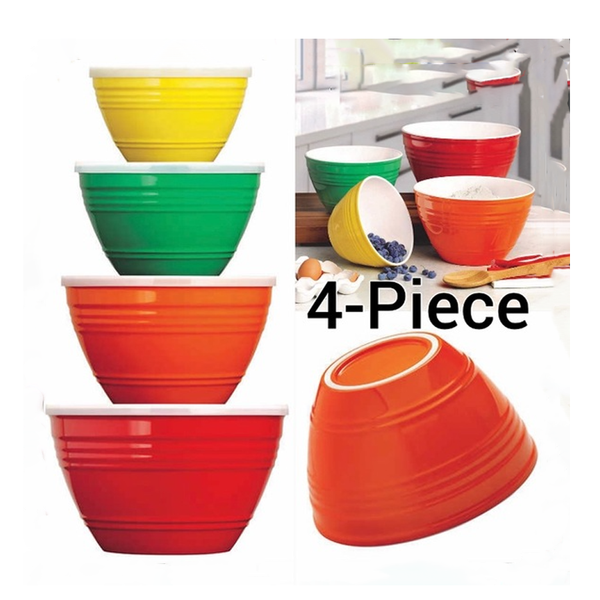  SET 4 TÔ MELAMIN BOWL SET WITH LIDS 