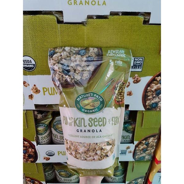  Yến mạch ăn liền Nature’s Path Organic Pumpkin Seed + Flax Granola Mỹ 