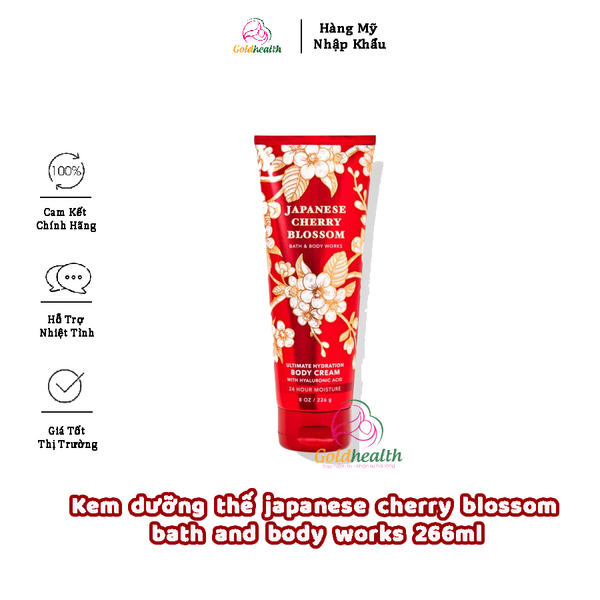  Lotion Japanese Cherry Blossom Bath & Body Work 8oz (226g) (tuýp) 